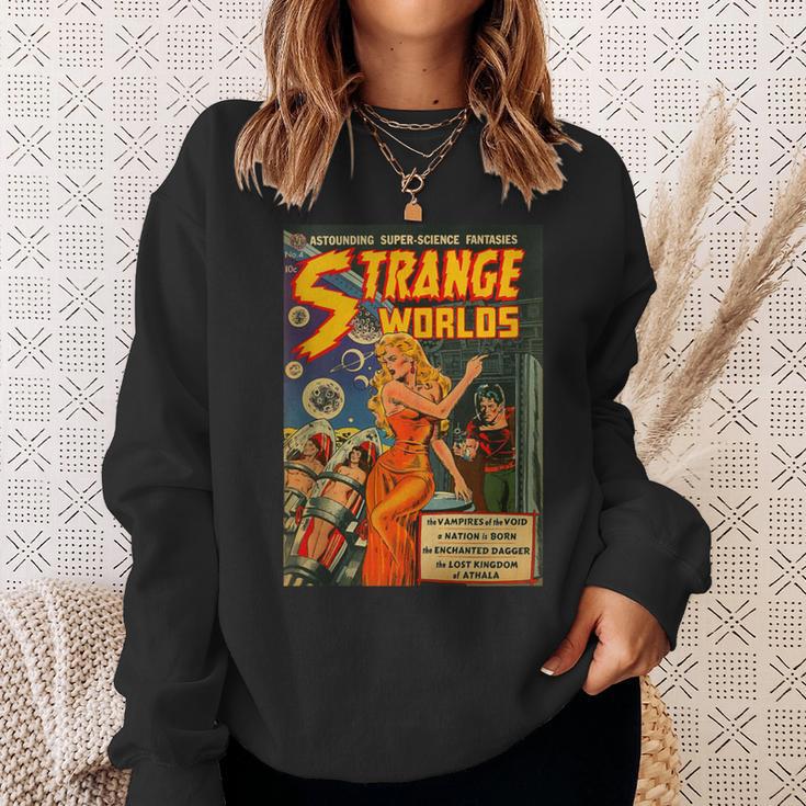 Sci Fi Pin Up Girl Science Fiction Vintage Horror Comic Book Sweatshirt Gifts for Her