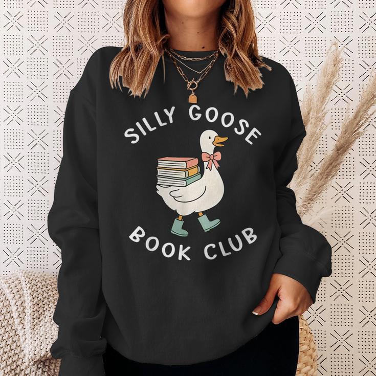 Silly Goose Book Club Bookish Reader Bookworm Reading Sweatshirt Gifts for Her