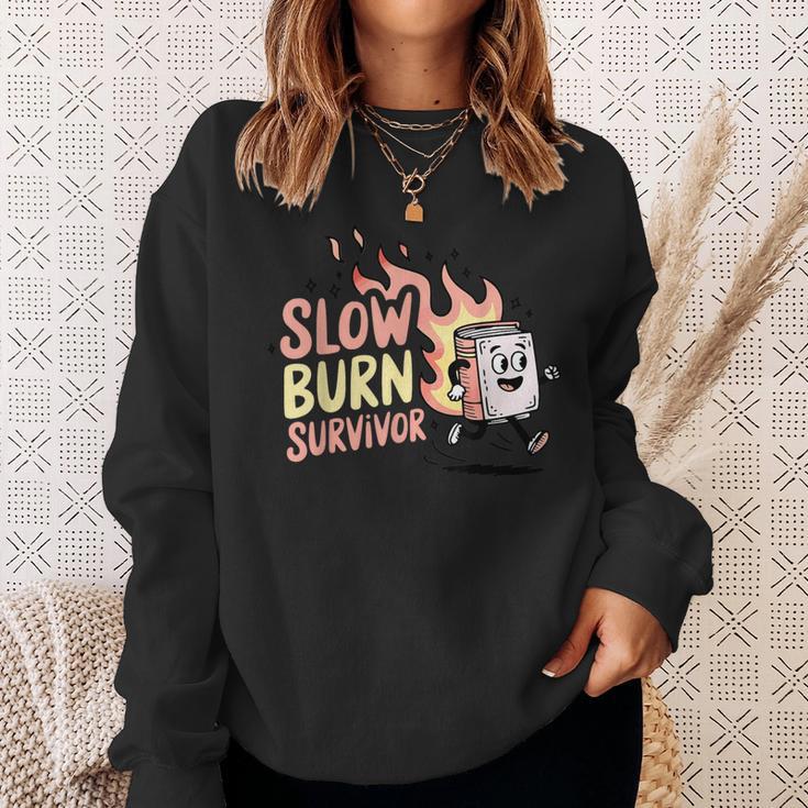 Slow Burns Survivor Book Lover Sweatshirt Gifts for Her