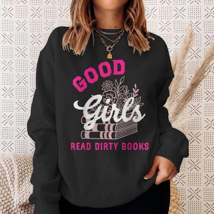 Smutty Book Merch Good Girls Read Dirty Books Smut Readers Sweatshirt Gifts for Her