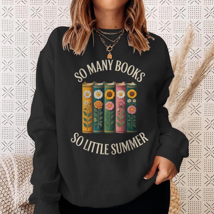 So Many Books So Little Summer Book Lover Teacher Cool Sweatshirt Gifts for Her So Many Books So Little Summer Book Lover Teacher Cool Sweatshirt Gifts for Her
