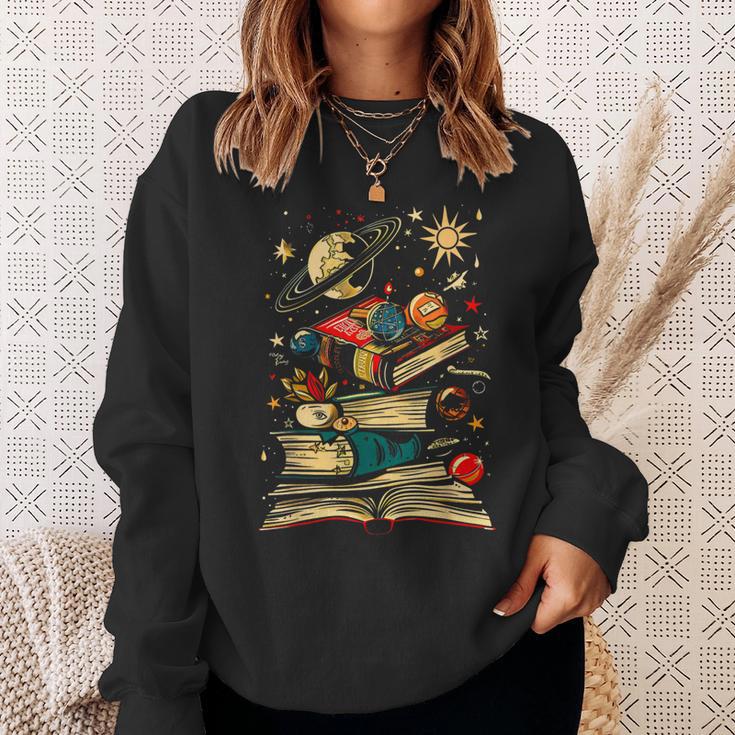 Space Books Planets Astronomy Physics Science Chemistry Sweatshirt Gifts for Her