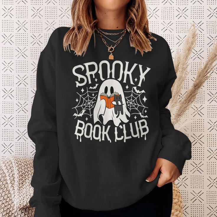 Spooky Book Club Cute Ghost Reading Book Halloween Costume Sweatshirt Gifts for Her
