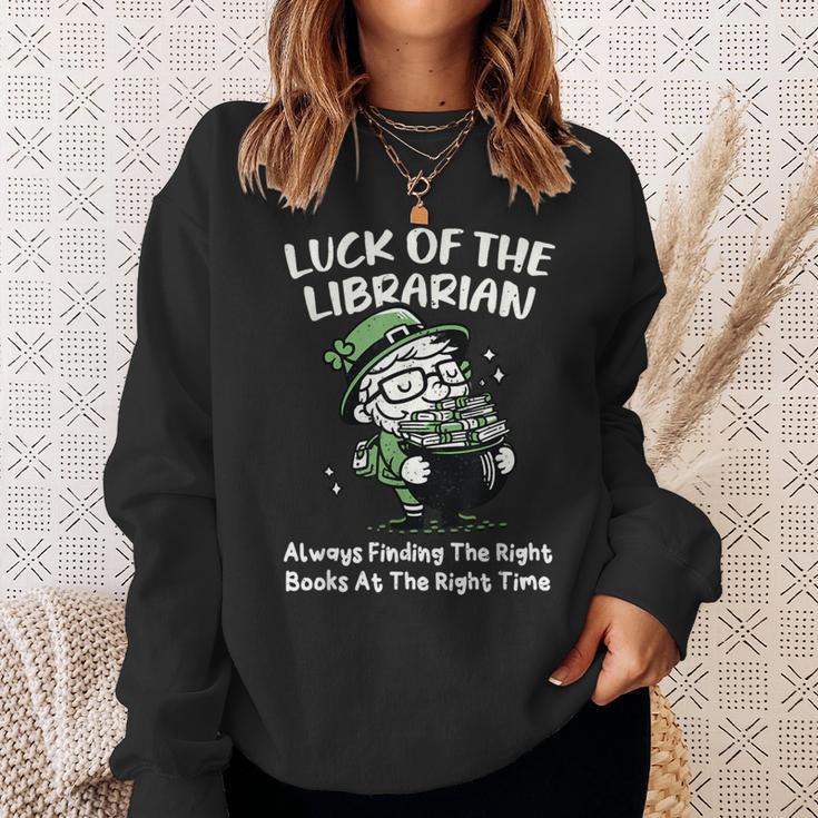 St Patricks Librarian Book Lover Library Worker School Sweatshirt Gifts for Her