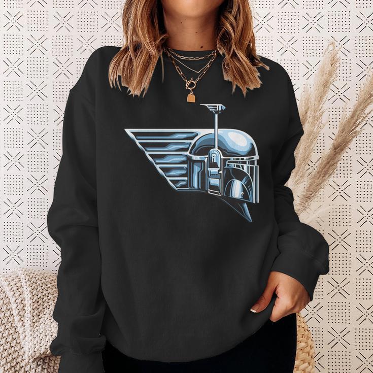 Star Wars The Book Of Boba Fett Chrome Helmet Logo Sweatshirt Gifts for Her