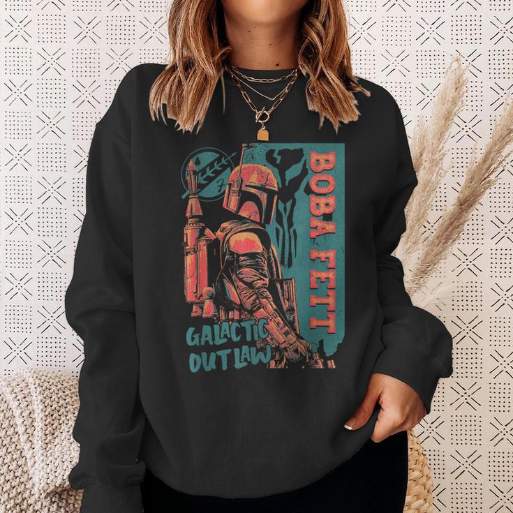Star Wars The Book Of Boba Fett Galactic Outlaw Poster Sweatshirt Gifts for Her