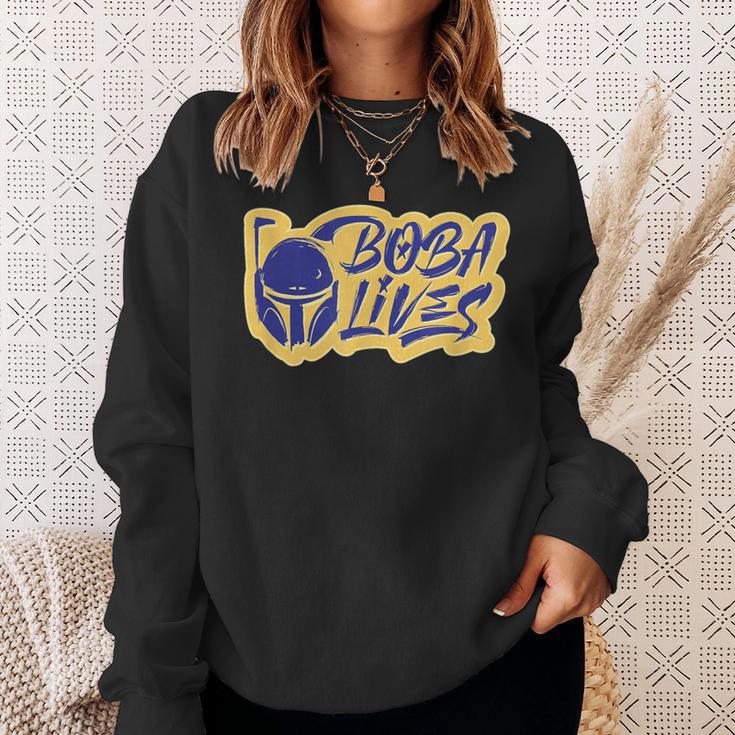 Star Wars The Book Of Boba Fett Boba Lives Logo Sweatshirt Gifts for Her