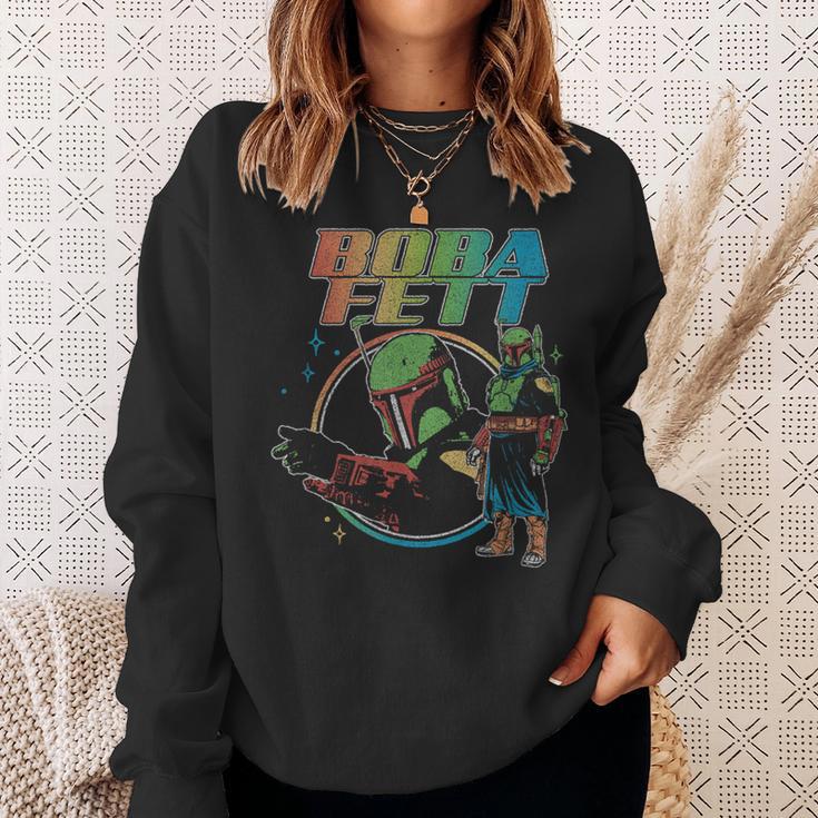 Star Wars The Book Of Boba Fett Rainbow Logo Sweatshirt Gifts for Her Star Wars The Book Of Boba Fett Rainbow Logo Sweatshirt Gifts for Her