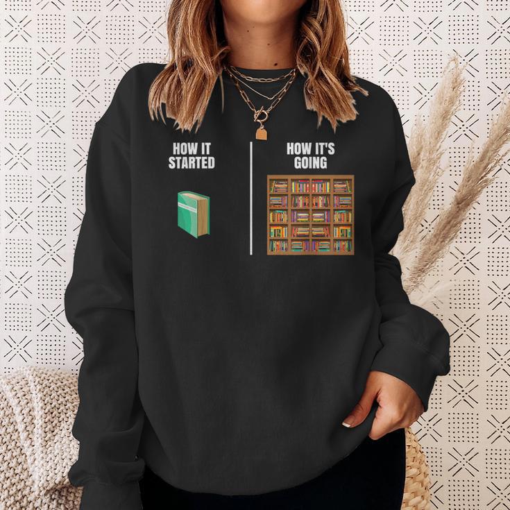 How It Started Book Lovers Shirts Meme Pun Book Sweatshirt Gifts for Her