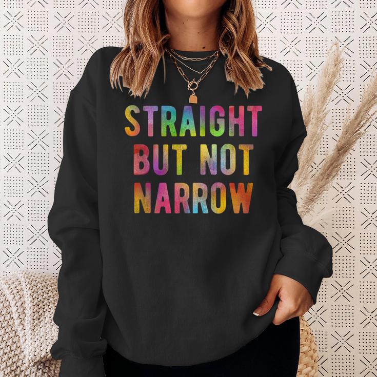 Straight But Not Narrow レインボー Lgbtq Ally スウェットシャツ 彼女への贈り物