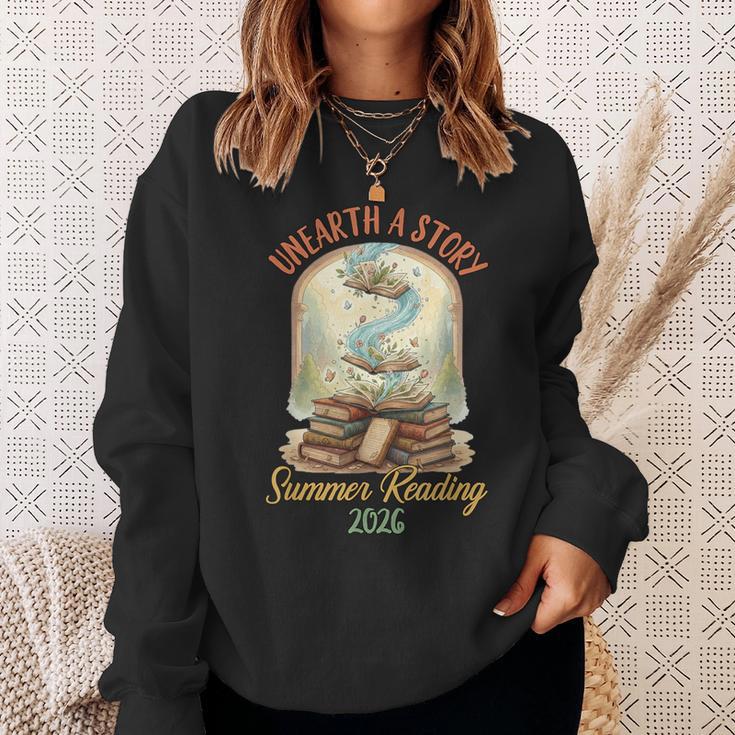 Summer Reading 2026 Book Aesthetic Library Unearth a Story Sweatshirt Gifts for Her