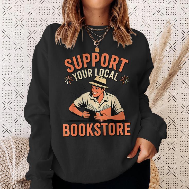 Support Your Local Bookstore Vintage Reader Sweatshirt Gifts for Her