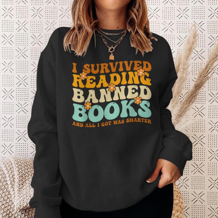 I Survived Reading Banned Books Book Lover Bookaholic Sweatshirt Gifts for Her I Survived Reading Banned Books Book Lover Bookaholic Sweatshirt Gifts for Her