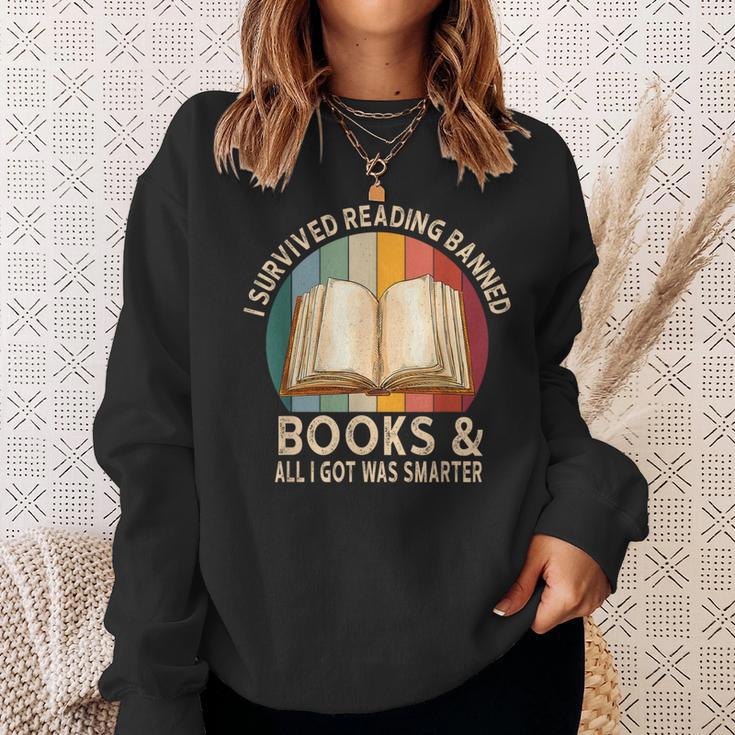 I Survived Reading Banned Books And All I Got Was Smarter Sweatshirt Gifts for Her I Survived Reading Banned Books And All I Got Was Smarter Sweatshirt Gifts for Her