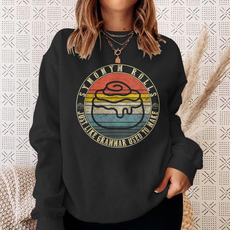 Synonym Rolls Grammar Teacher Literature Book Vocabulary Men Women Kids Sweatshirt Gifts for Her