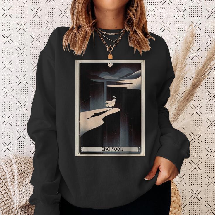Tarot Cards Guide Book Esoteric Mysticism Clothing The Fool Tarot Card -Adults & Kids Small Short Sleeve Crew Neck Classic Fit Sweatshirt Gifts for Her