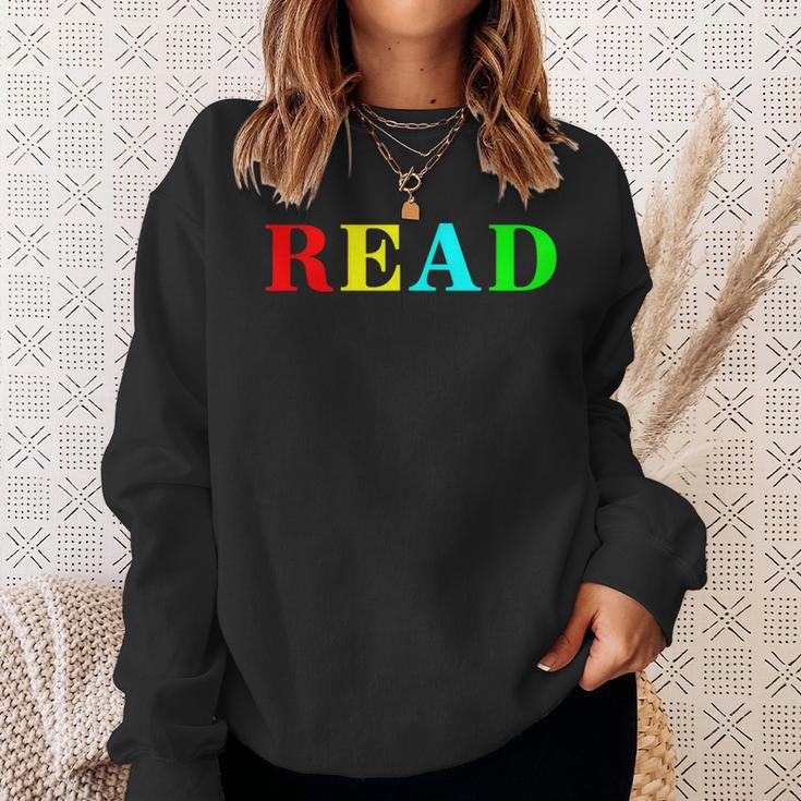 Teacher Reading Read In Color Book Sweatshirt Gifts for Her Teacher Reading Read In Color Book Sweatshirt Gifts for Her