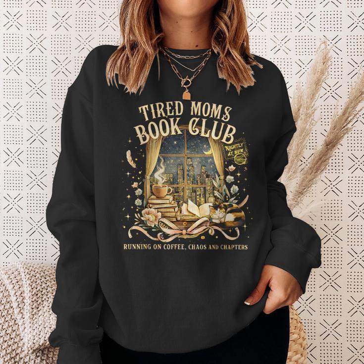 Tired Moms Book Club Night City Coffee Chaos Reading Sweatshirt Gifts for Her Tired Moms Book Club Night City Coffee Chaos Reading Sweatshirt Gifts for Her