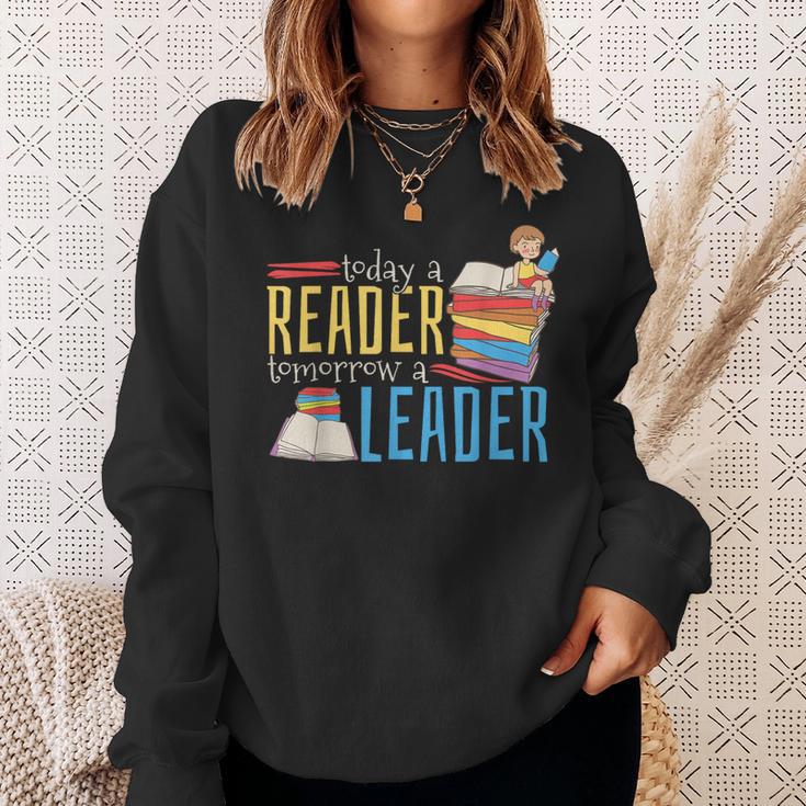 Today A Reader Tomorrow A Leader Book Literature Reading Sweatshirt Gifts for Her Today A Reader Tomorrow A Leader Book Literature Reading Sweatshirt Gifts for Her