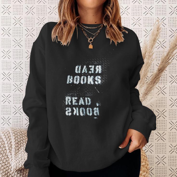 Trendy Read Books Stencil Spray Paint Sweatshirt Gifts for Her