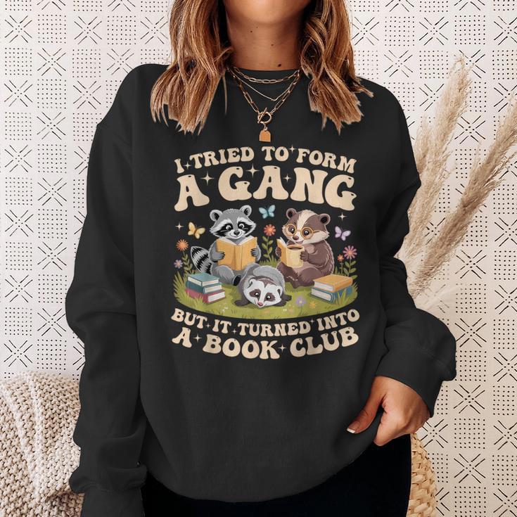 I Tried To Form A Gang But It Turned Into A Book Club Groovy Sweatshirt Gifts for Her