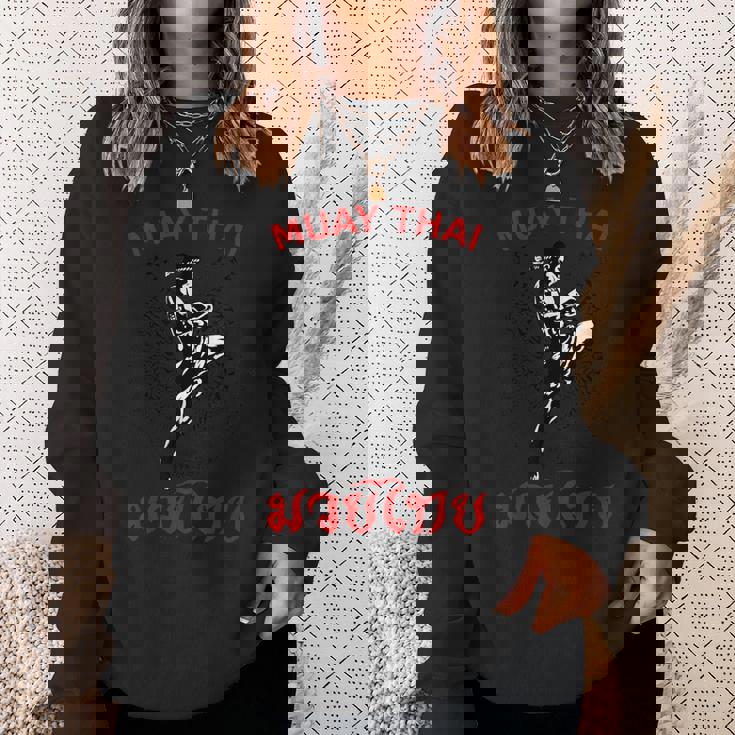 Twin Tiger ムエタイ タトゥー タイガー ボクシング ムエタイ ファイティング スウェットシャツ 彼女への贈り物