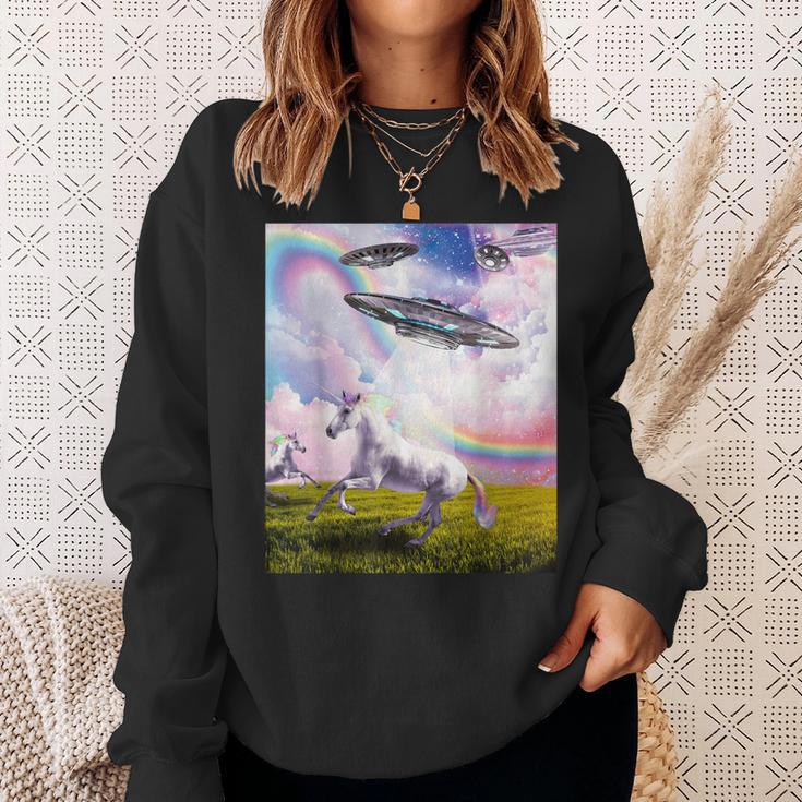 Ufo 誘拐ユニコーン スウェットシャツ 彼女への贈り物