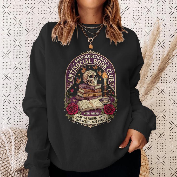 Unapologetically Antisocial Book Club Introvert Sweatshirt Gifts for Her