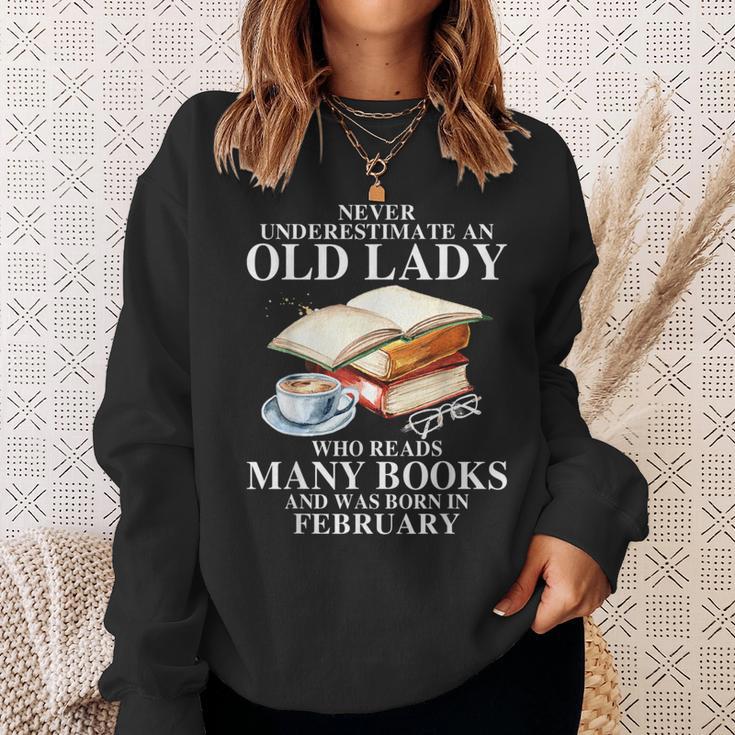 Never Underestimate An Old Lady Who Read Many Books February Sweatshirt Gifts for Her