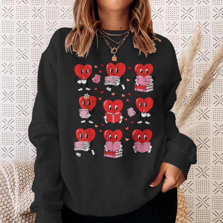 Valentines Day Librarian Heart Reading Book Women Men Kids Sweatshirt Gifts for Her Valentines Day Librarian Heart Reading Book Women Men Kids Sweatshirt Gifts for Her