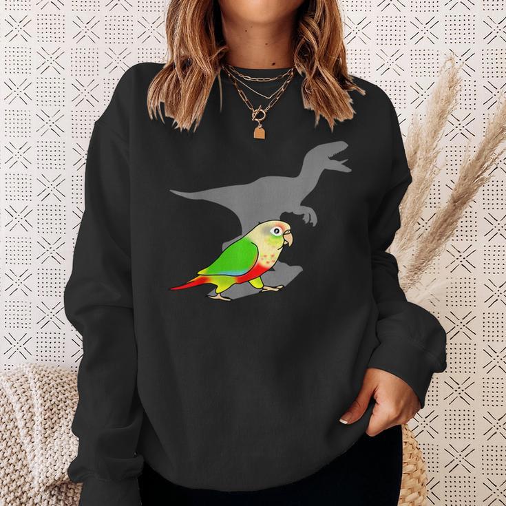 Velociraptor パイナップル コニュア 恐竜 シャドウ オウム スウェットシャツ 彼女への贈り物