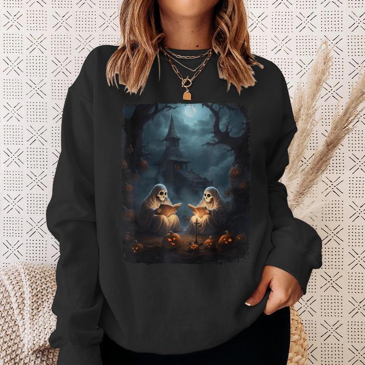 Vintage Boo Halloween Camping Reading Teacher Books Ghost Sweatshirt Gifts for Her Vintage Boo Halloween Camping Reading Teacher Books Ghost Sweatshirt Gifts for Her