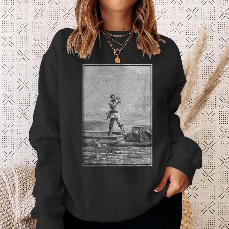 Vintage Captain Nemo Book Illustration 1871 Sweatshirt Gifts for Her