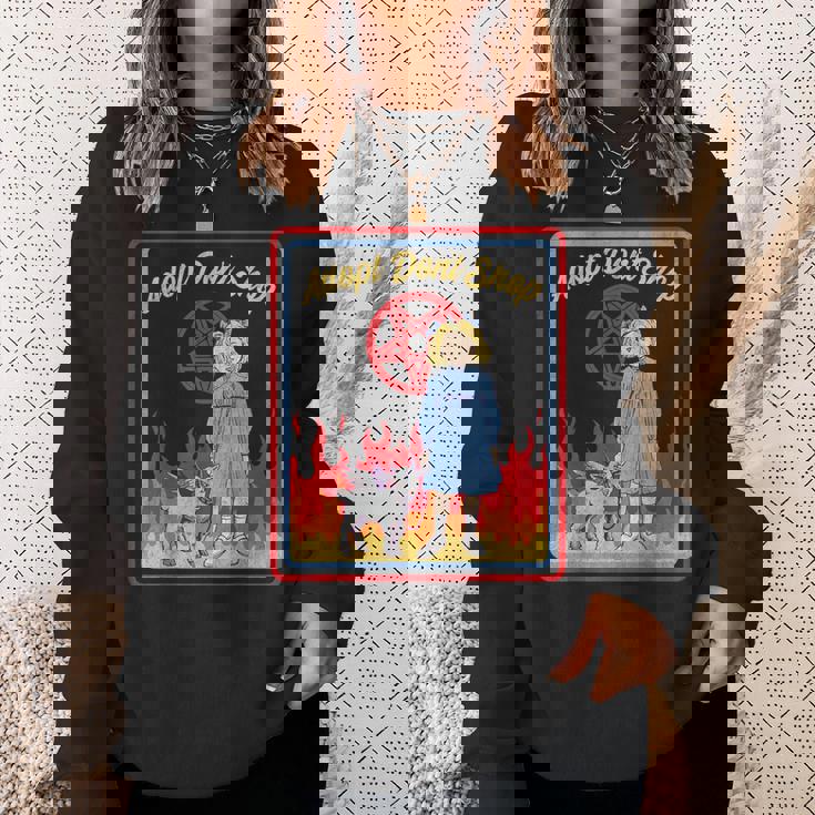 Vintage Child Game Horror Adopt Donthop Dark Humor スウェットシャツ 彼女への贈り物