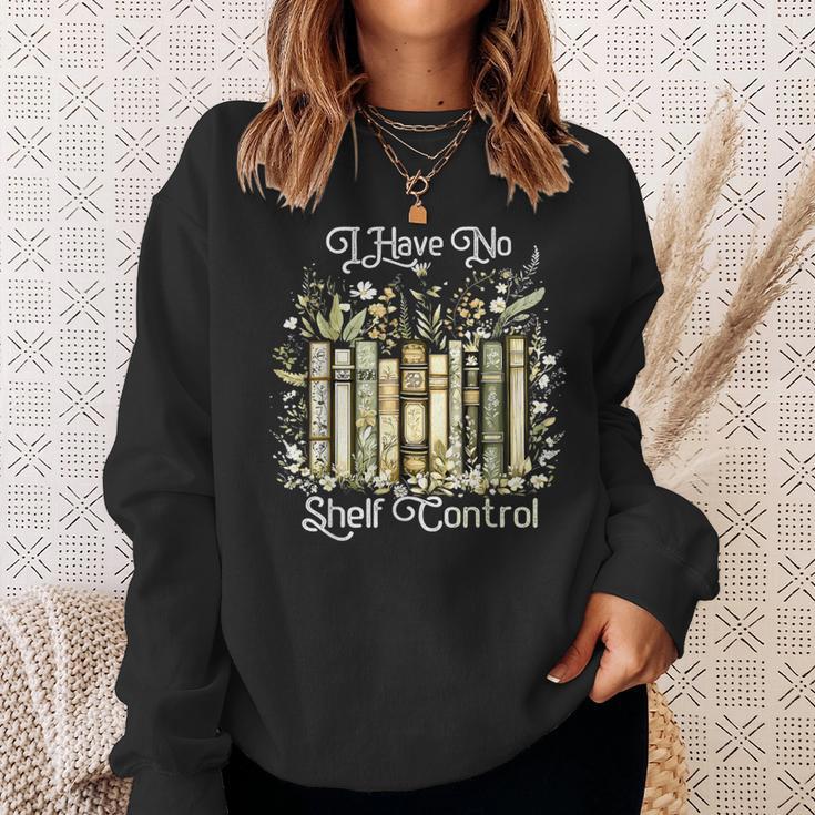 Vintage Floral Bookshelf I Have No Shelf Control Book Lovers Sweatshirt Gifts for Her