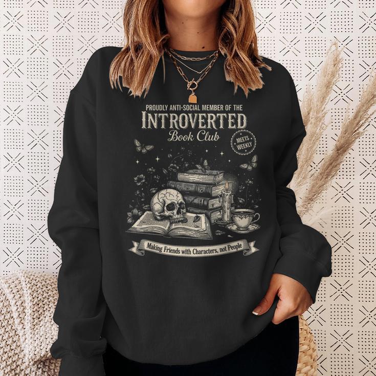 Vintage Introverted Book Club Antisocial Reader Gothic Vibe Sweatshirt Gifts for Her Vintage Introverted Book Club Antisocial Reader Gothic Vibe Sweatshirt Gifts for Her