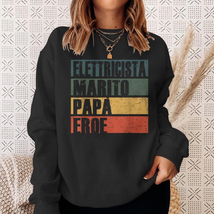 Vintage Marito Papà Elettricista Eroe Papà Elettricista Felpa Regalos para ella