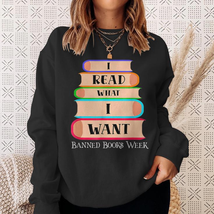 Vintage I Read What I Want Book Lovers Sweatshirt Gifts for Her