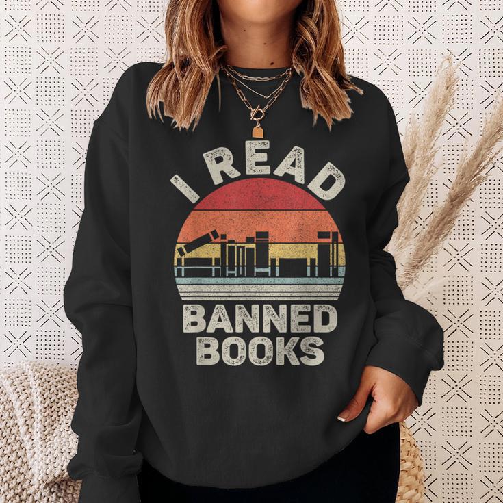 Vintage Retro I Read Banned Books Sweatshirt Gifts for Her Vintage Retro I Read Banned Books Sweatshirt Gifts for Her