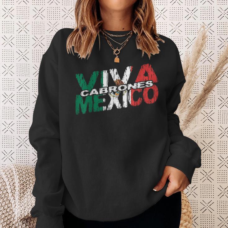 Viva Mexico Cabrones メキシコ独立 メキシカン国旗 スウェットシャツ 彼女への贈り物