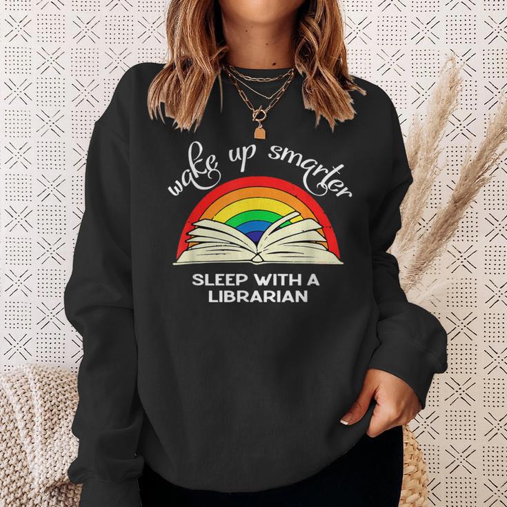 Wake Up Smarter Sleep With A Librarian Book Lover Bookworm Sweatshirt Gifts for Her Wake Up Smarter Sleep With A Librarian Book Lover Bookworm Sweatshirt Gifts for Her