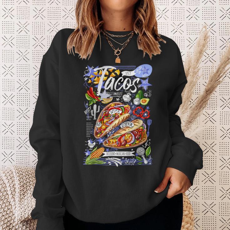 Ways To My Heart Cool Mexican Tacos Menuhortleeve スウェットシャツ 彼女への贈り物