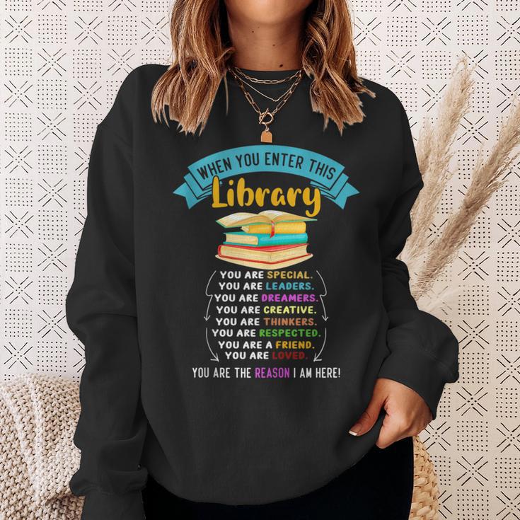 When You Enter This Library Book Reading Lover Reader Sweatshirt Gifts for Her When You Enter This Library Book Reading Lover Reader Sweatshirt Gifts for Her