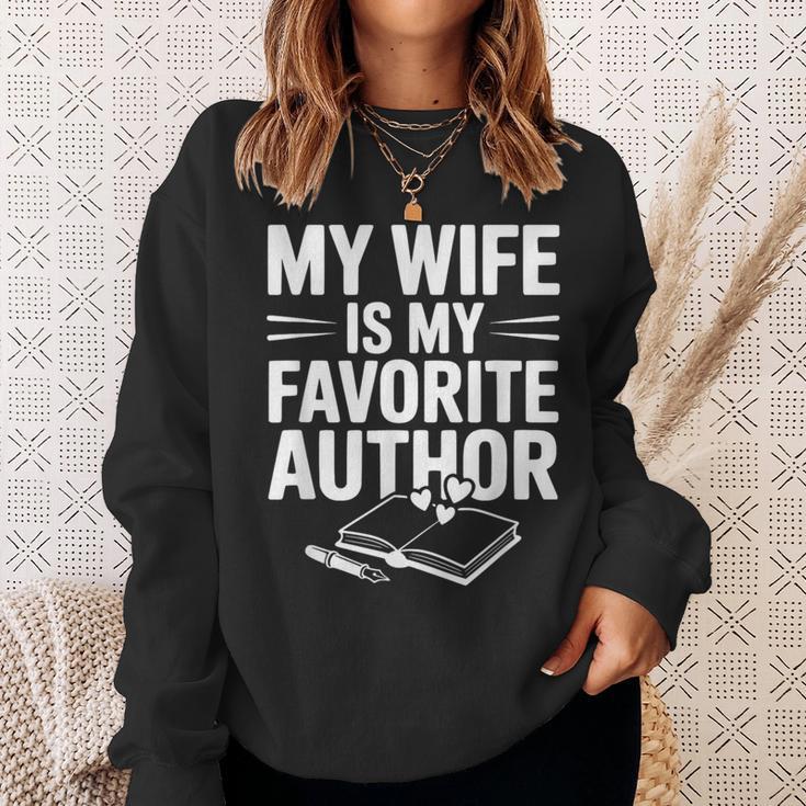 My Wife Is My Favorite Author Book Lover Sweatshirt Gifts for Her