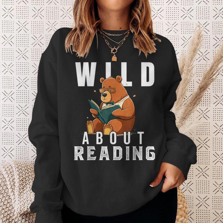 Wild About Reading Love Books Nerd Bookworm Librarian Sweatshirt Gifts for Her Wild About Reading Love Books Nerd Bookworm Librarian Sweatshirt Gifts for Her
