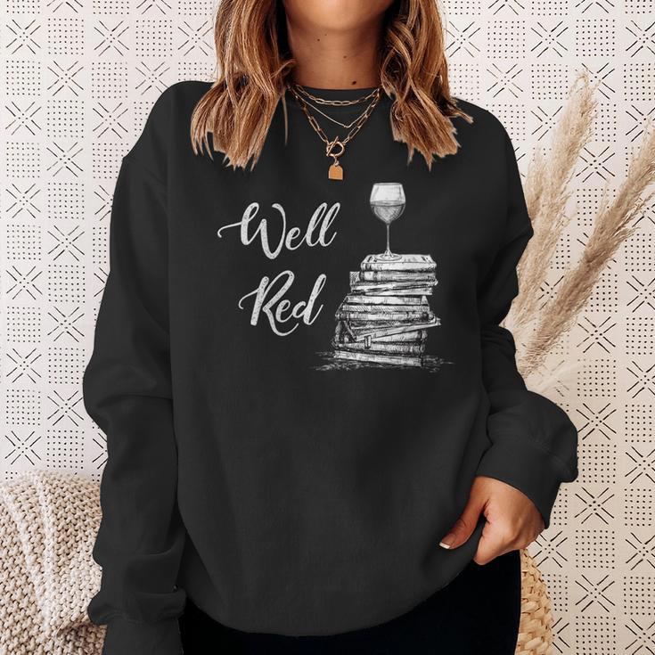 Wine Lovers WELL RED Book Club Drinking Sweatshirt Gifts for Her