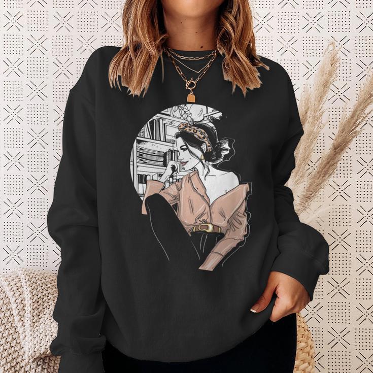 Woman Bookworm Reading Books Library Literature Read Book Sweatshirt Gifts for Her Woman Bookworm Reading Books Library Literature Read Book Sweatshirt Gifts for Her