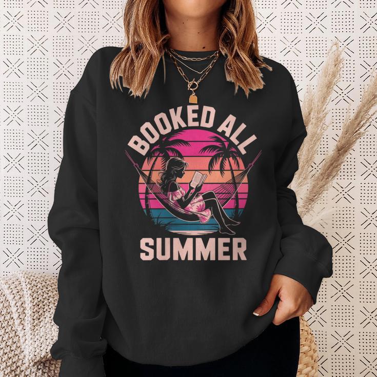 Womens Book Girl Summer Beach Vacation Book Lover Sweatshirt Gifts for Her