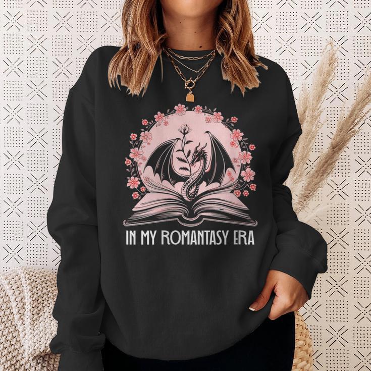 Women's Dragon & Book Romantasy Merch Dark Romance In My Fantasy Era Sweatshirt Gifts for Her Women's Dragon & Book Romantasy Merch Dark Romance In My Fantasy Era Sweatshirt Gifts for Her