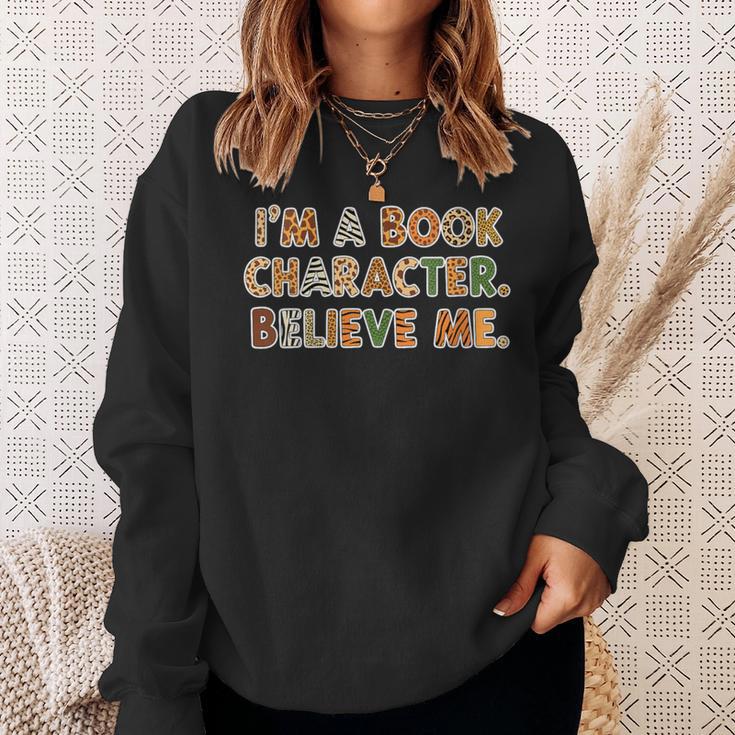 Women's I'm a Book Character Costumes For Kids Storybook Character Sweatshirt Gifts for Her
